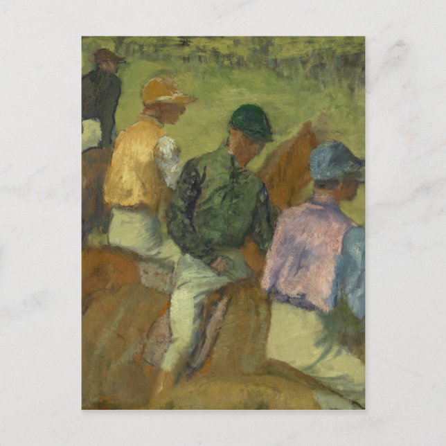 Edgar Degas | Vier Jockeys Postkarte (Vorderseite)