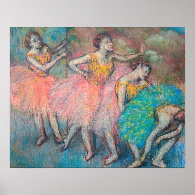 Edgar Degas - Vier Tänzer Poster (Vorne)