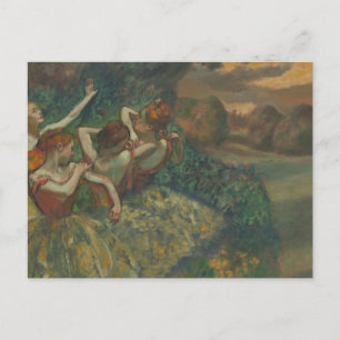 Edgar Degas - Vier Tänzer Postkarte