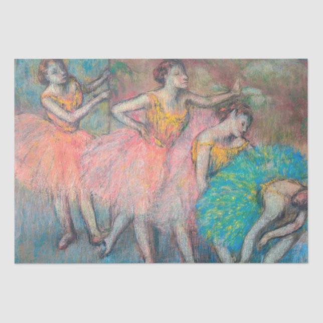 Edgar Degas - Vier Tänzer Seidenpapier (Vorderseite)