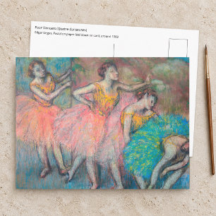 Edgar Degas - Vier Tänzerinnen Postkarte