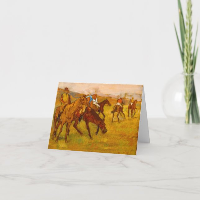 Edgar Degas Vor dem Rennen Einladung (Vorderseite)