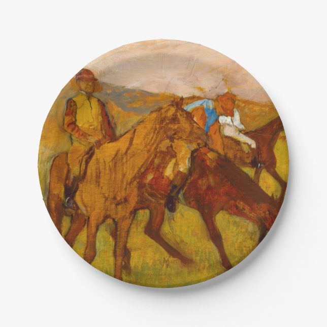 Edgar Degas Vor dem Rennen Pappteller (Vorderseite)