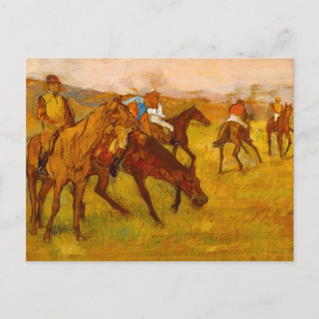Edgar Degas Vor dem Rennen Postkarte (Vorderseite)
