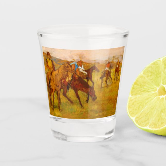 Edgar Degas Vor dem Rennen Schnapsglas (Vorderseite)