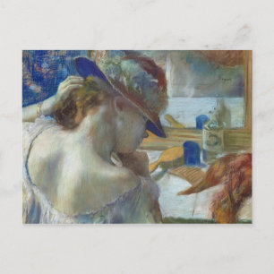 Edgar Degas   vor dem Spiegel, 1889 Postkarte