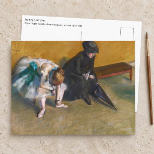 Edgar Degas - Wartend Postkarte