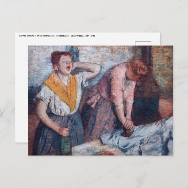 Edgar Degas - Women Ironing Postkarte (Vorne/Hinten)