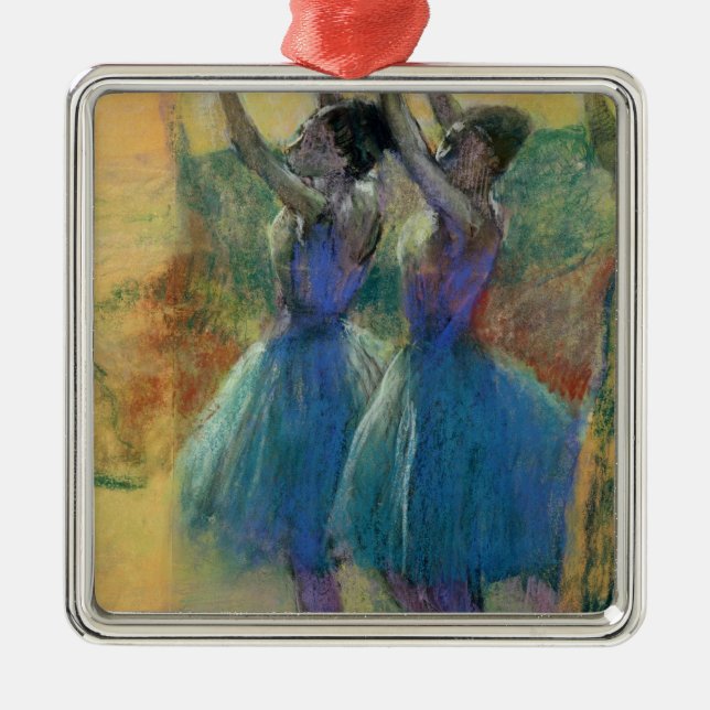 Edgar Degas | zwei blaue Tänzer Silbernes Ornament (Vorne)