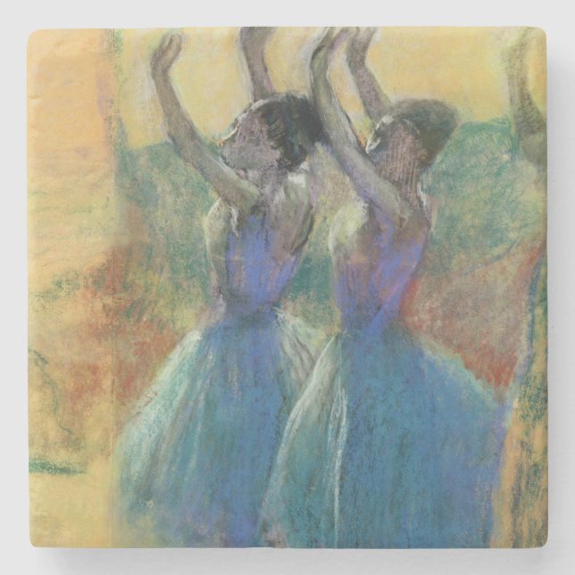 Edgar Degas | zwei blaue Tänzer Steinuntersetzer (Vorderseite)