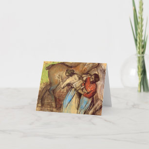 Edgar Degas - Zwei Frauen waschen Pferde Karte