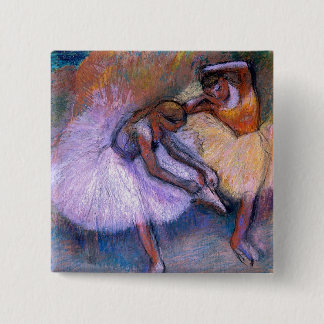 Edgar Degas - zwei Tänzer-Ballettpastelltanz 1898 Button