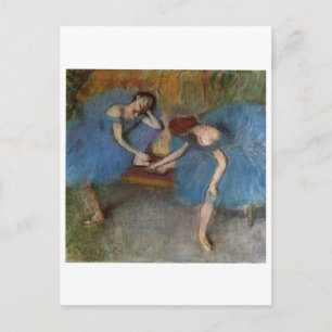 Edgar Degas - Zwei Tänzer Blue Tutu Redhead Dancer Postkarte