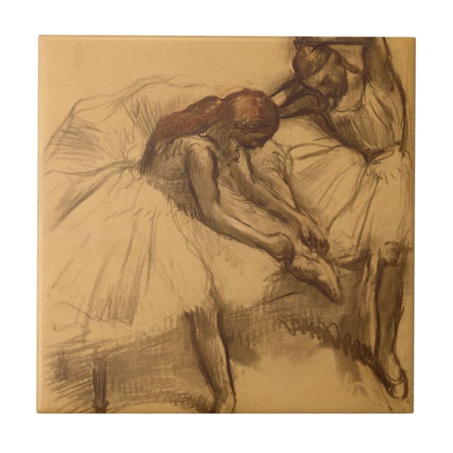 Edgar Degas | zwei Tänzer Fliese (Vorderseite)