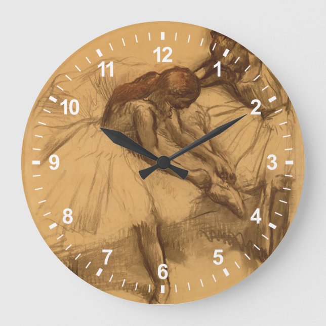 Edgar Degas | zwei Tänzer Große Wanduhr (Vorderseite)