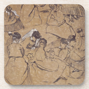 Edgar Degas zwölf Studien der Frauen im Kostüm Untersetzer