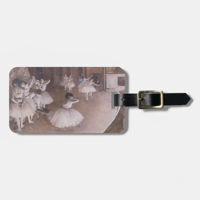 Edgar entgasen | Ballett-Probe auf der Bühne, 1874 Gepäckanhänger (Vorderseite horizontal)