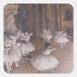 Edgar entgasen Ballett-Probe auf der Bühne, 187 Quadratischer Aufkleber