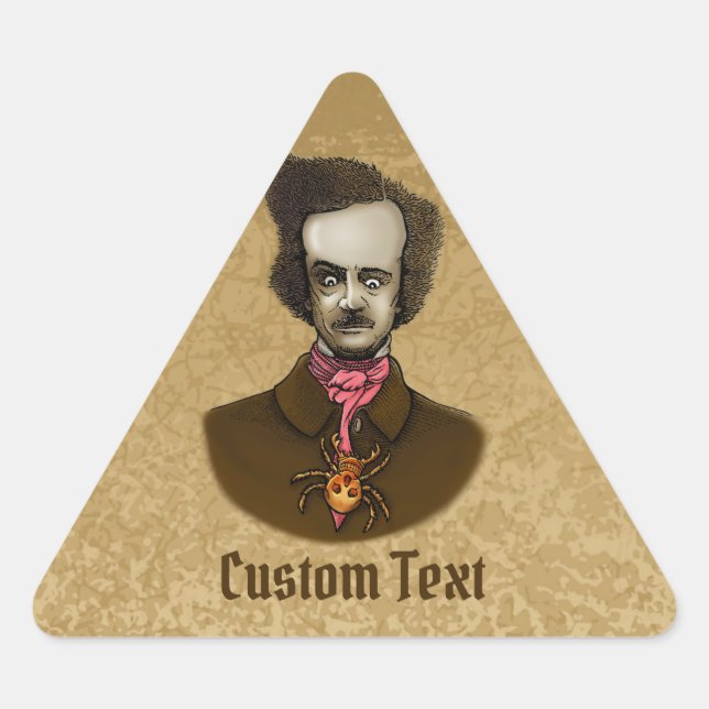 Edgar mit Gold Bug Dreieckiger Aufkleber (Vorderseite)