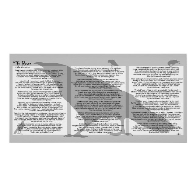 Edgar Poe The Raven Poster (Vorderseite)