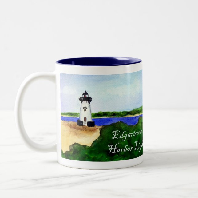 Edgartown Harbor Light Tasse (Text) (Links)