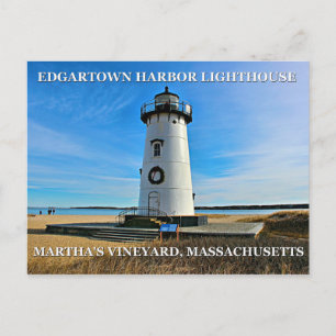 Edgartown Harbour Lighthous, Massachusetts Postcar Postkarte