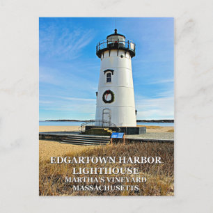 Edgartown Harbour Lighthous, Massachusetts Postcar Postkarte