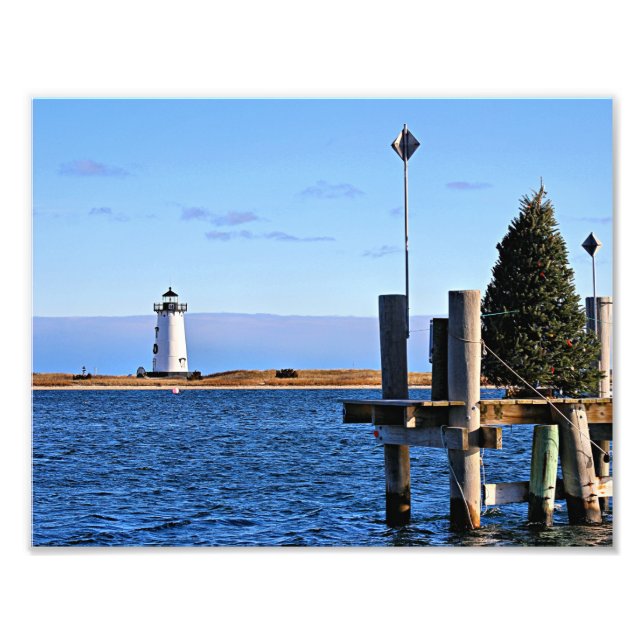 Edgartown Harbour Lighthouse, Martha's Vineyard MA Fotodruck (Vorne)