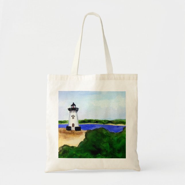 Edgartown Harbour Lighthouse Tote Bag Tragetasche (Vorne)