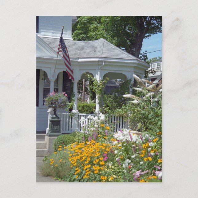 Edgartown Hotel Summer Garden Custom Postcard Postkarte (Vorderseite)