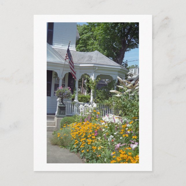 Edgartown Hotel Summer Garden Custom Postcard Postkarte (Vorderseite)