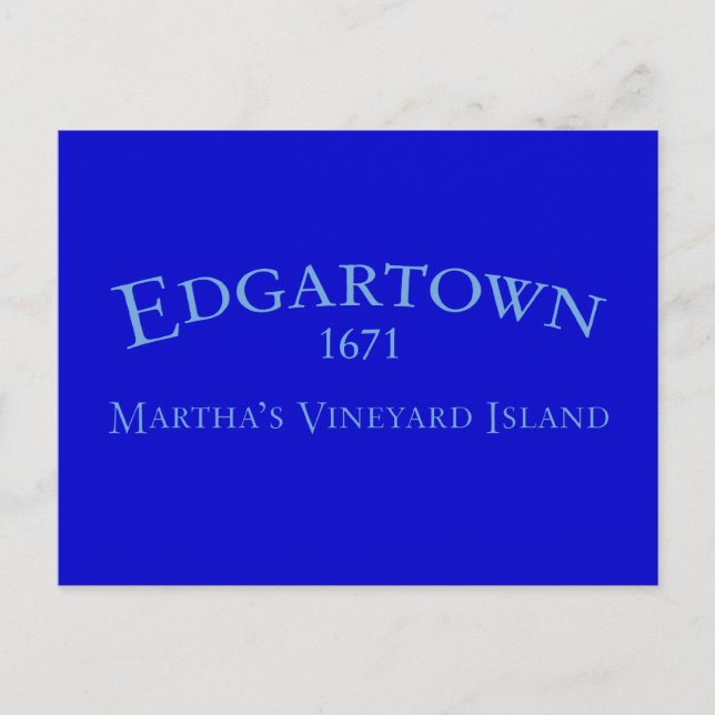 Edgartown Incorporated 1671 Postcard Postkarte (Vorderseite)