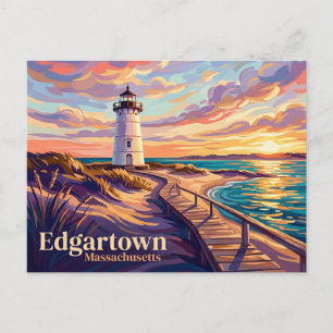 Edgartown Leuchtturm USA Postkarte