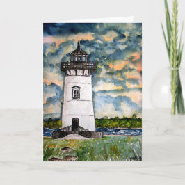 Edgartown Lighthouse Marthas Vineyard Card Karte