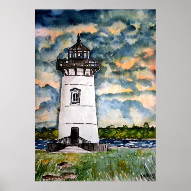 Edgartown Lighthouse Marthas Vineyard Poster (Vorne)