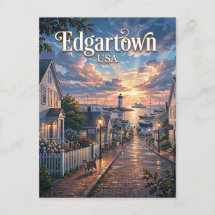 Edgartown, Massachusetts, USA USA Postkarte