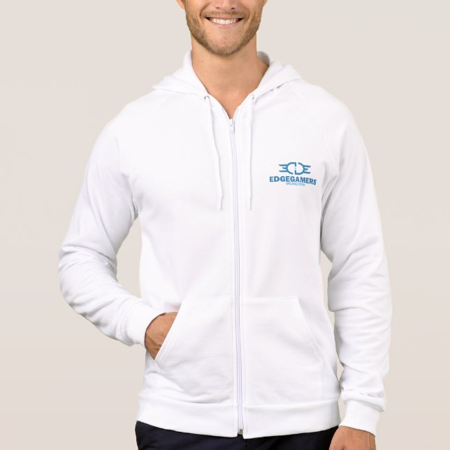 EDGE Blue Logo American Apparel Zip Hoodie (Vorderseite)