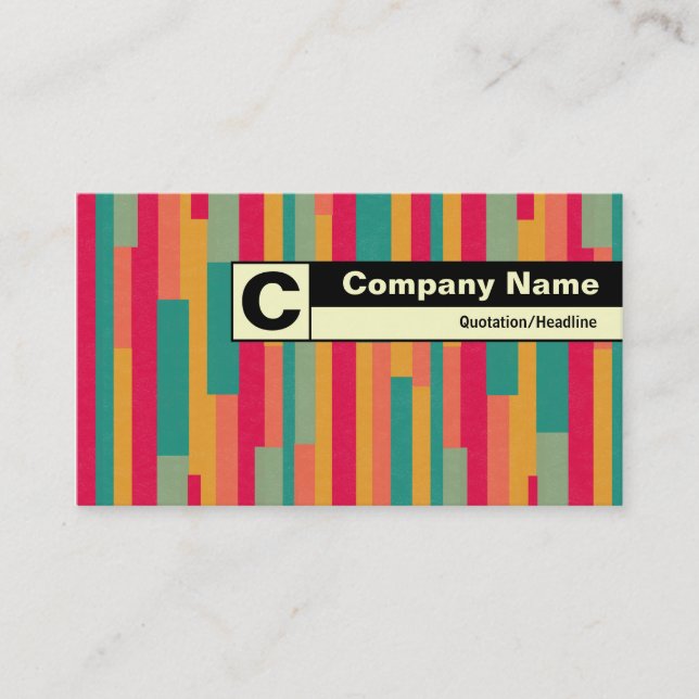 Edge Label Monogram - Abstrakt 240113 Visitenkarte (Vorderseite)