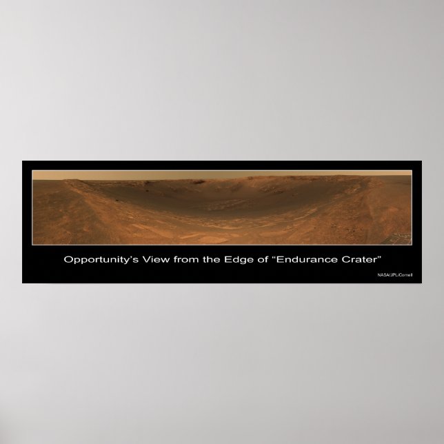 Edge of Endurance Crater Rover View on Mars Poster (Vorne)