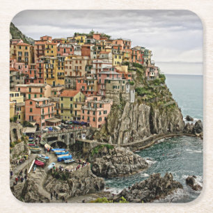Edge of Italy - Manarola - Square Untersetzer