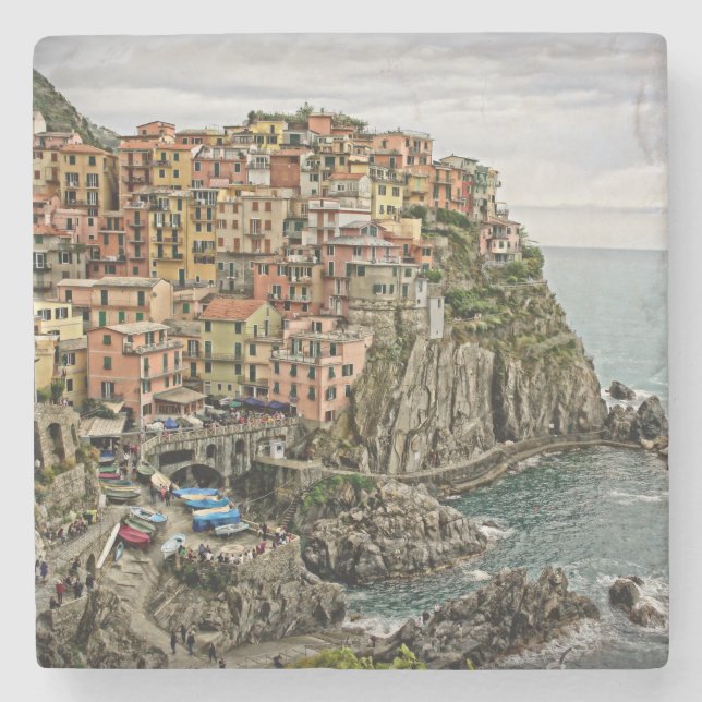 Edge of Italy - Manarola - Stone Untersetzer (Vorderseite)