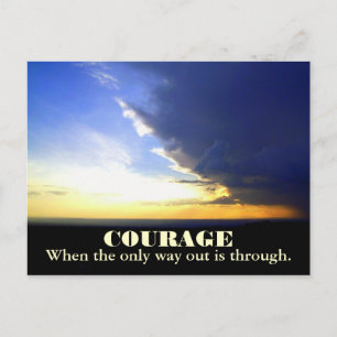 Edge of the Storm COURAGE postcard Postkarte