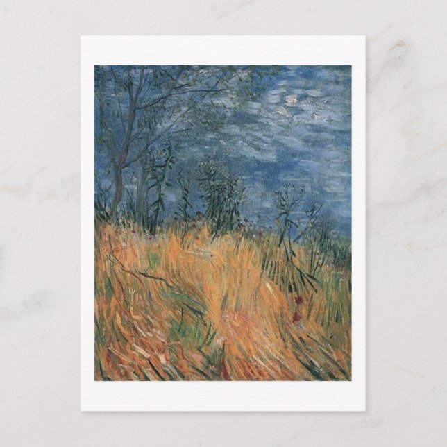 Edge of Wheatfield mit Poppies Van Gogh Fine Art Postkarte (Vorderseite)