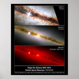 Edge-on Galaxy NGC 4013 Hubble Teleskop Poster