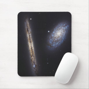 Edge-On Galaxy Ngc 4302 & Tilted Galaxy Ngc 4298 Mousepad