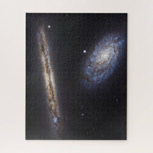 Edge-On Galaxy Ngc 4302 & Tilted Galaxy Ngc 4298 Puzzle