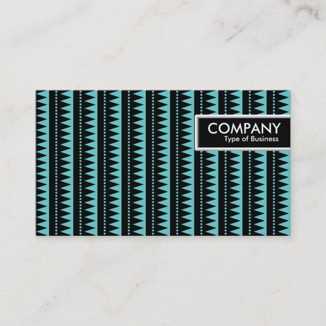 Edge Tag - Aztec Muster - Blau (#66cccc) (Vorderseite)