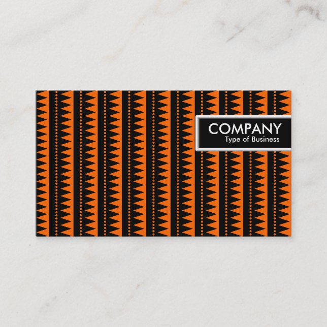 Edge Tag - Aztec Muster - Orange (Vorderseite)