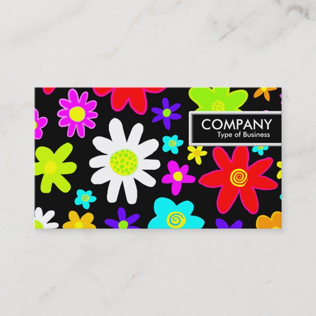 Edge-Tag - Cartoon-Blume Visitenkarte (Vorderseite)