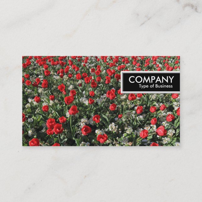 Edge Tag - Rote Tulips und Primrosen (Vorderseite)